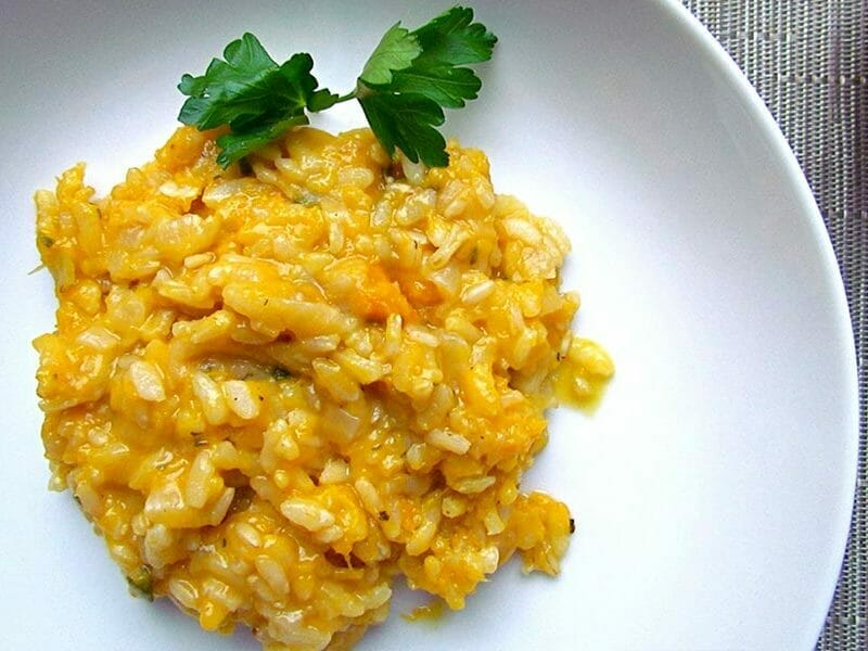 Risotto butternut et chèvre frais au Thermomix