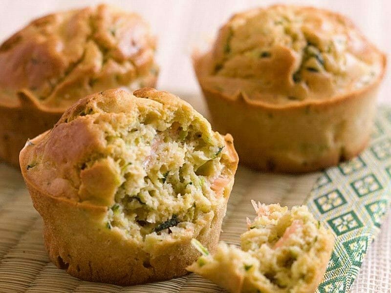 Muffins courgettes et saumon au Thermomix