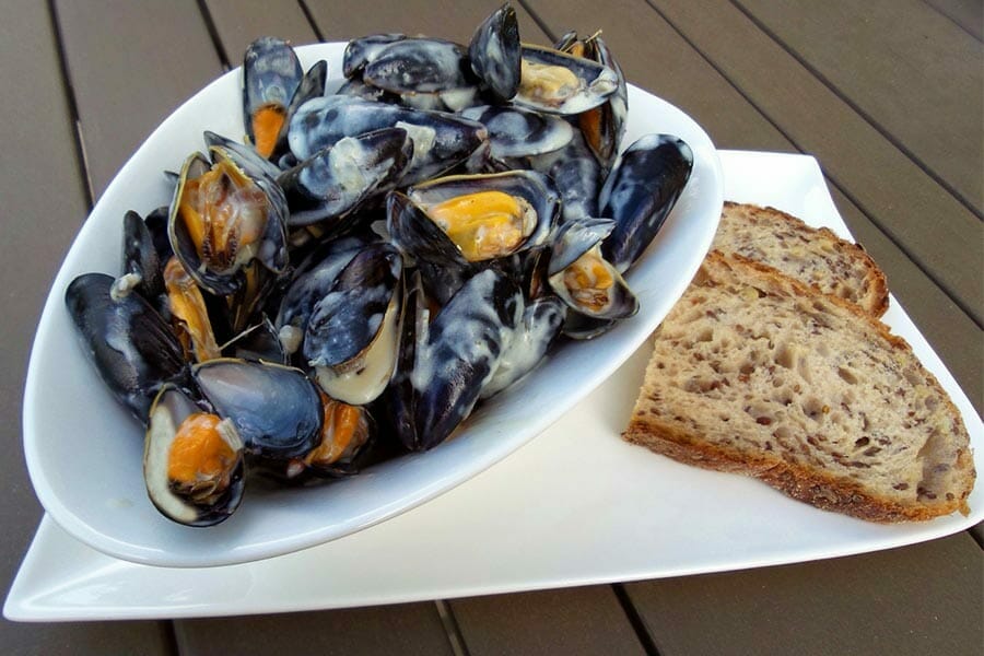 Moules sauce au roquefort au Thermomix Cookomix