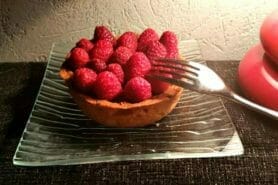 Tartelettes framboises sur crème d’amande et pistache au Thermomix