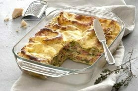 Lasagnes au saumon et poireaux au Thermomix