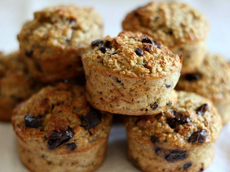 Muffins au son d’avoine et aux pépites de chocolat au Thermomix