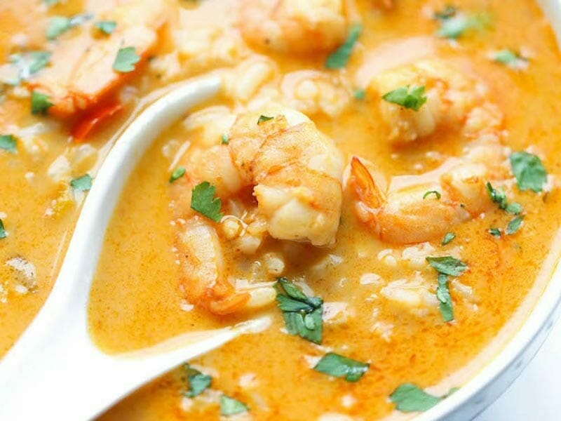 Curry de crevettes au lait de coco au Thermomix - Cookomix