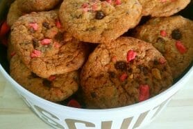 Cookies aux éclats de pralines roses et pépites de chocolat au Thermomix