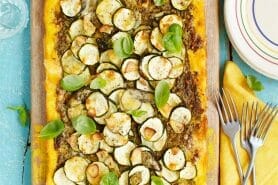 Polenta au pistou, tomates séchées et courgettes au Thermomix