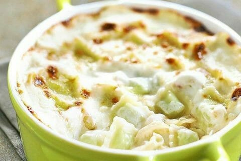 Gratin de ravioles aux courgettes