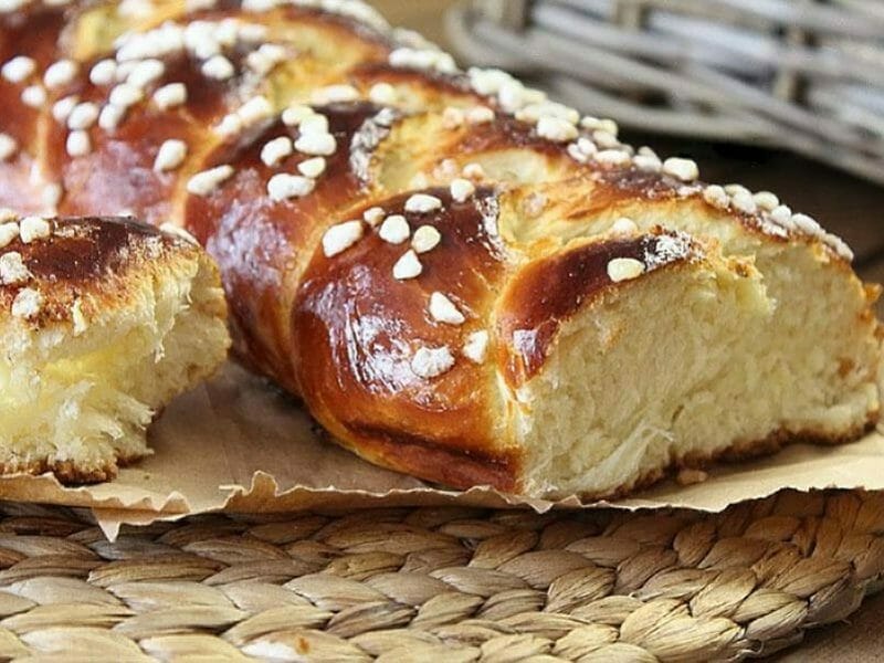 Brioche tressée à la mie filante au Thermomix