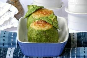 Courgettes rondes farcies à la ricotta au Thermomix