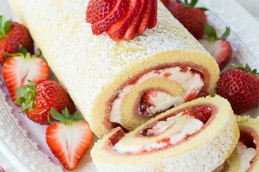 Fraisier Roule Au Thermomix Cookomix