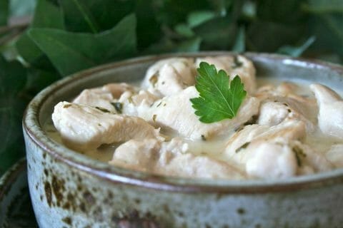 Émincés de poulet et crème de citron