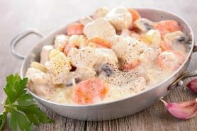 Blanquette de dinde au bleu d’auvergne au Thermomix
