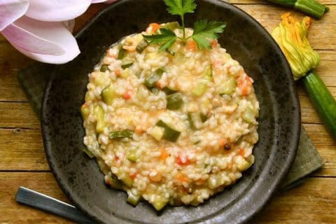 Risotto courgettes et crevettes