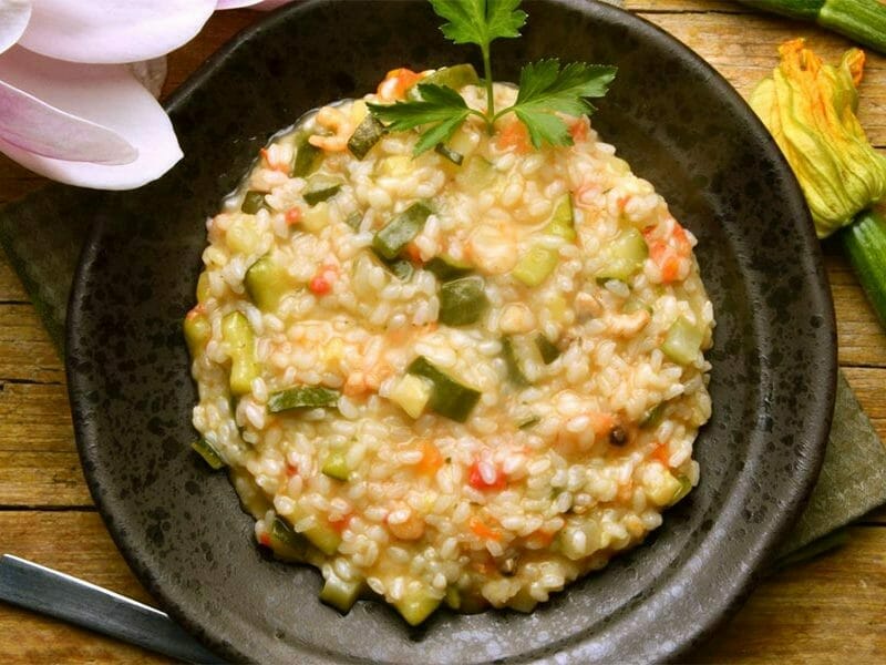 Risotto courgettes et crevettes au Thermomix