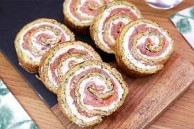 Roulé aux courgettes et au saumon fumé au Thermomix