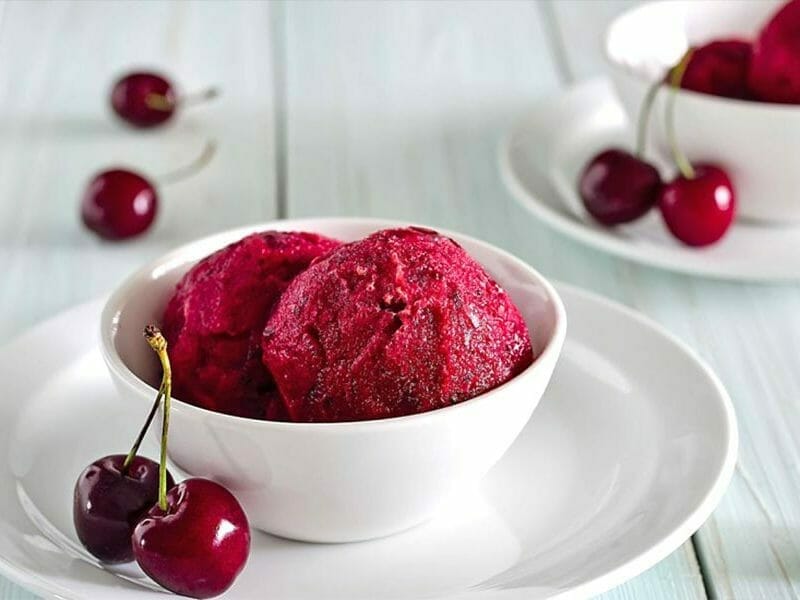 Sorbet aux cerises au Thermomix