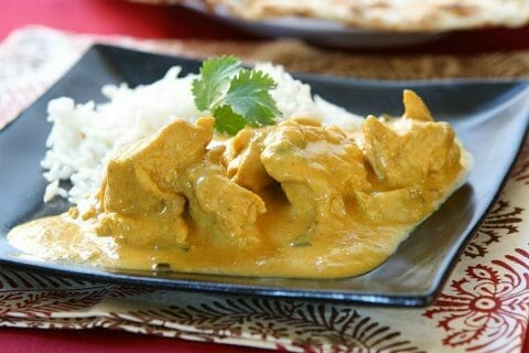 Blancs de poulet sauce moutarde et curry