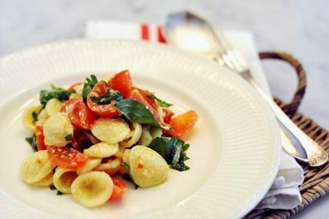 Pâtes tomates cerises et ricotta