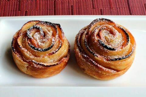 Roses feuilletées aux pommes