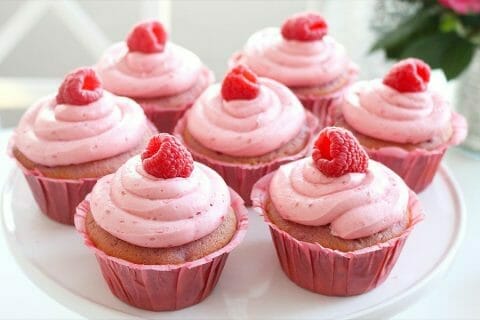 Cupcakes à la framboise