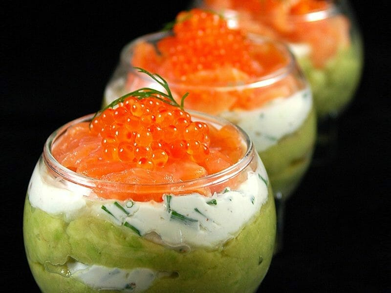 Verrines avocat au concombre pour un apéro dinatoire