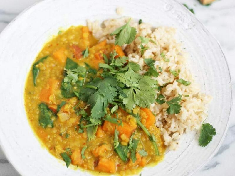 Dhal de patate douce et de lentilles corail au Thermomix