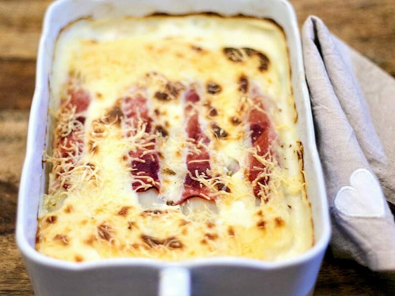 Gratin de poireau au jambon au Thermomix