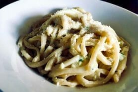Pâtes aux courgettes façon carbonara au Thermomix