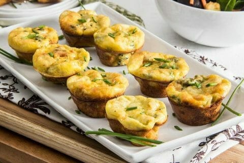 Mini frittatas à la courgette et chèvre