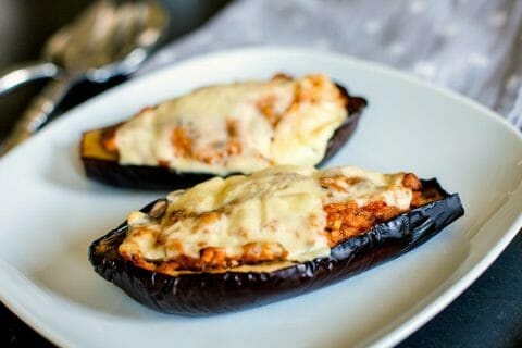 Aubergines farcies au thon