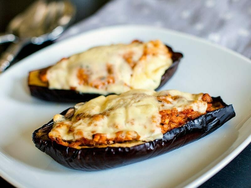 Aubergines farcies au thon au Thermomix