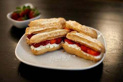 Éclairs fraises chantilly