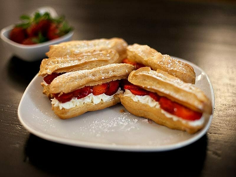 Éclairs fraises chantilly au Thermomix