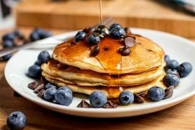 Pancake myrtilles et pépites de chocolat au Thermomix