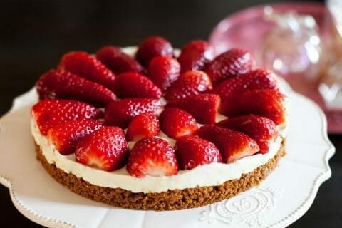 Tarte aux fraises sans cuisson