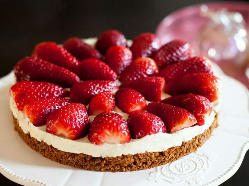 Tarte aux fraises sans cuisson au Thermomix