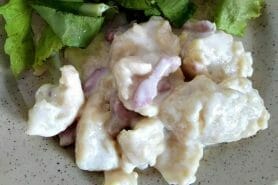 Knepps à la crème et aux lardons au Thermomix