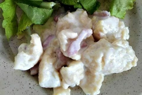 Knepps à la crème et aux lardons