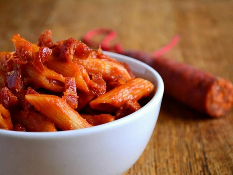 Penne au chorizo au Thermomix