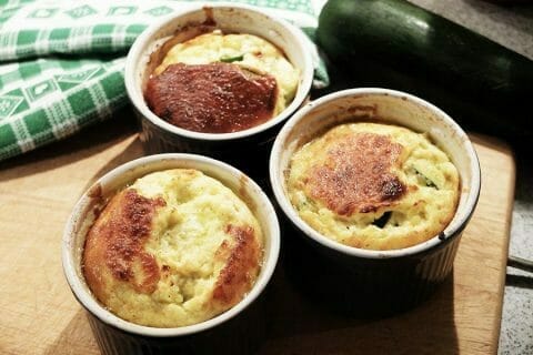 Soufflé de courgettes au saumon fumé