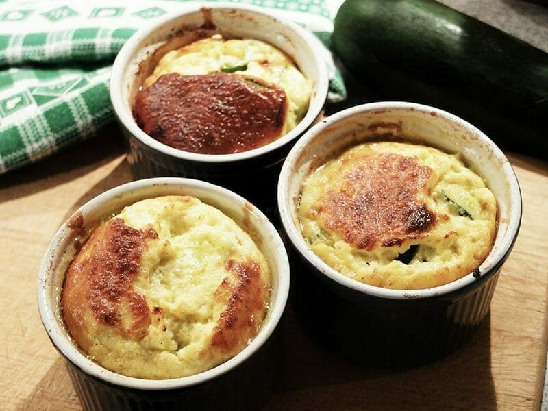 Soufflé de courgettes au saumon fumé au Thermomix