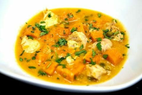 Curry de poulet aux patates douces