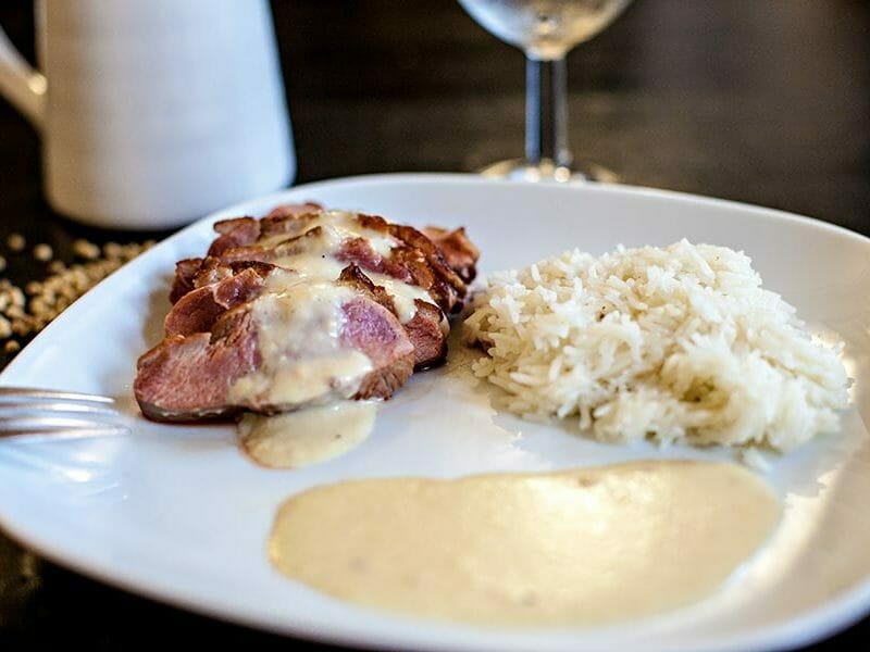 Magret de canard sauce au poivre blanc au Thermomix