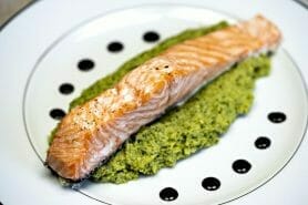 Saumon sur purée de brocolis au Thermomix