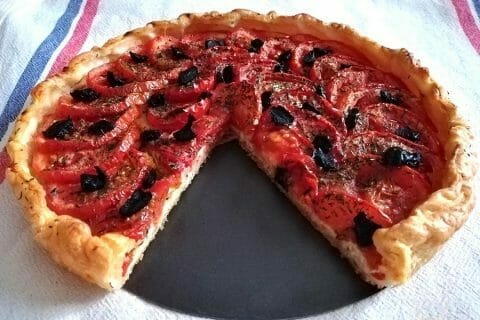 Tarte tomates et amandes