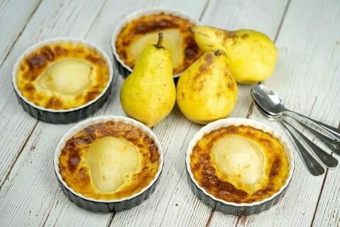 Petits flans à la poire