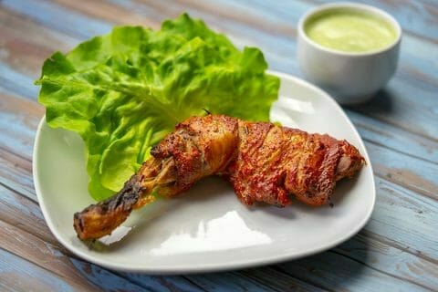 Poulet tandoori et sauce raïta