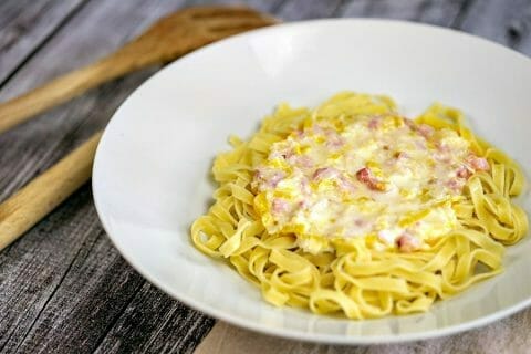 Tagliatelles à la crème de poireaux