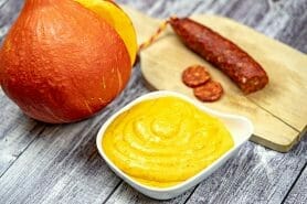Purée de potimarron au chorizo au Thermomix