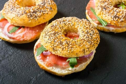 Bagels au saumon fumé