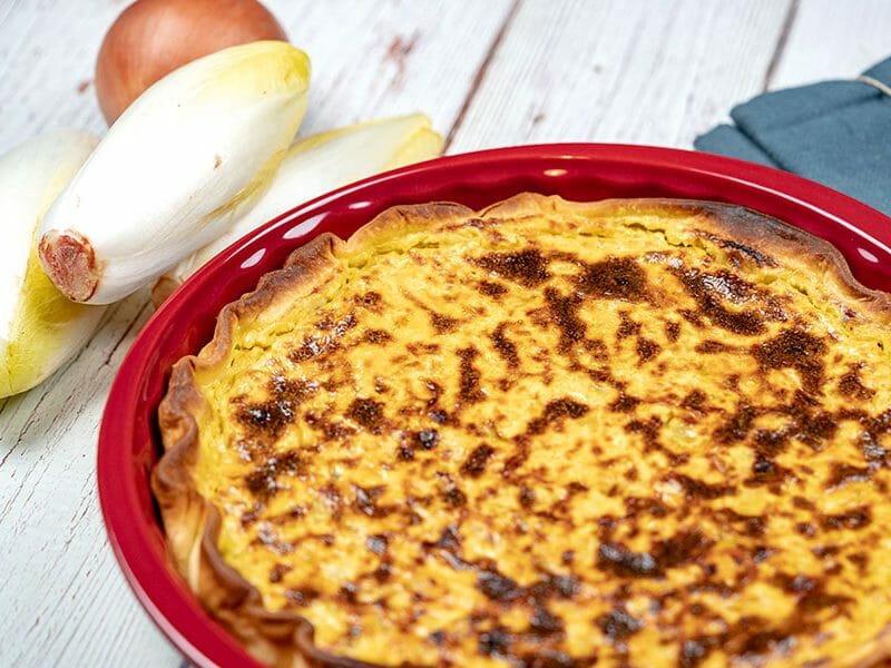 Tarte fondante aux endives et au curry au Thermomix